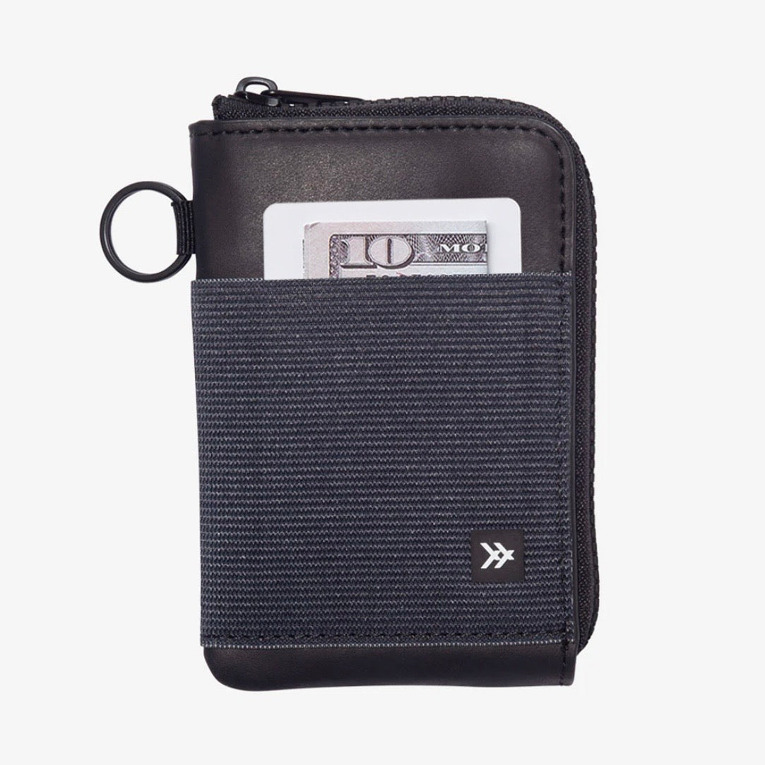 Thread Leather Zip Wallet