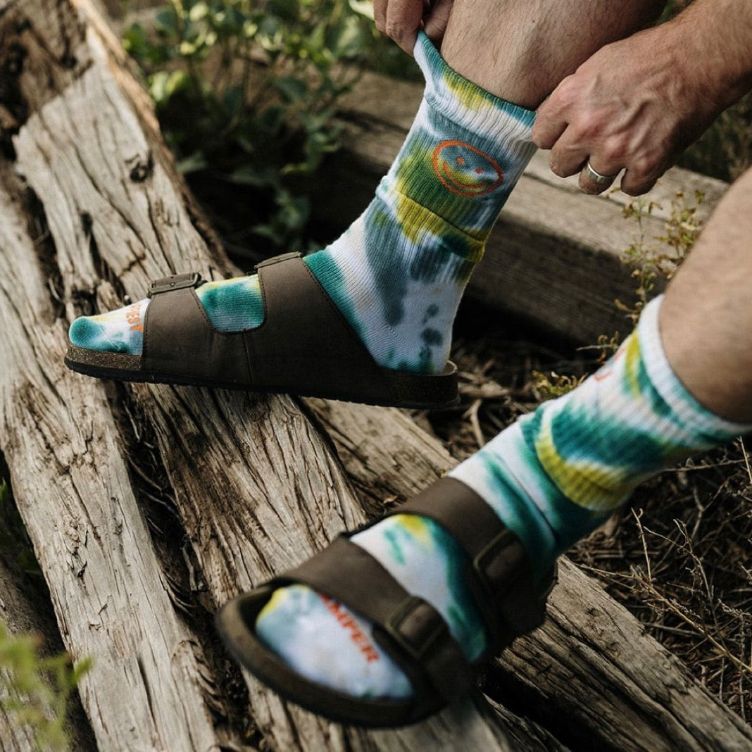 Trek Light Gear Happiest Camper Tie Dye Socks