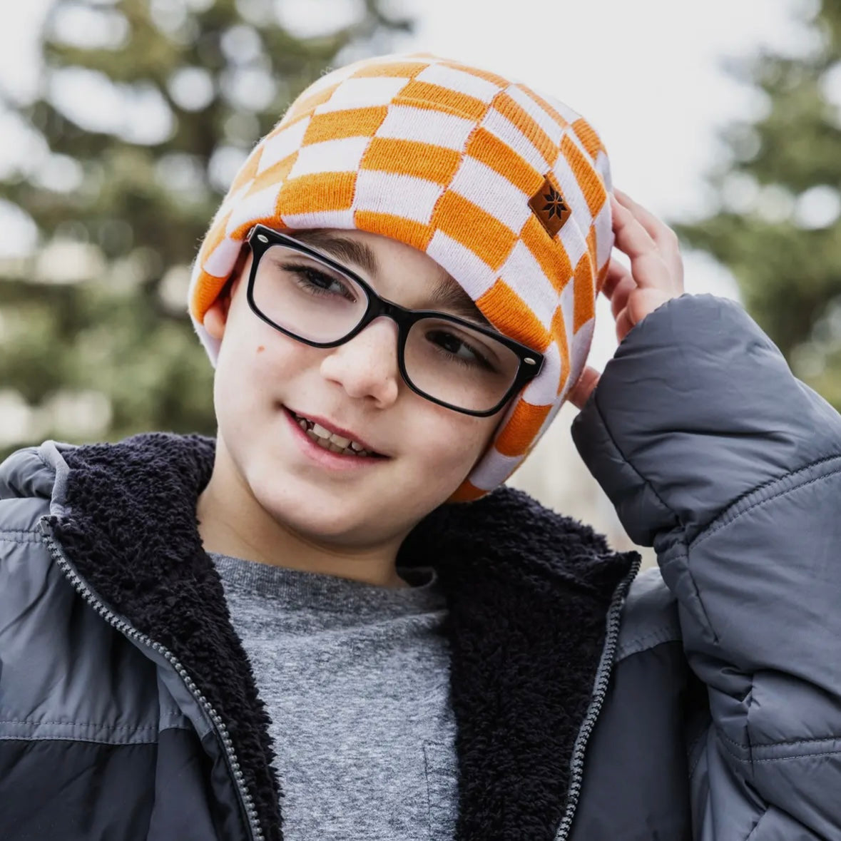 Britt’S Knits Check Mate Kid's Beanie
