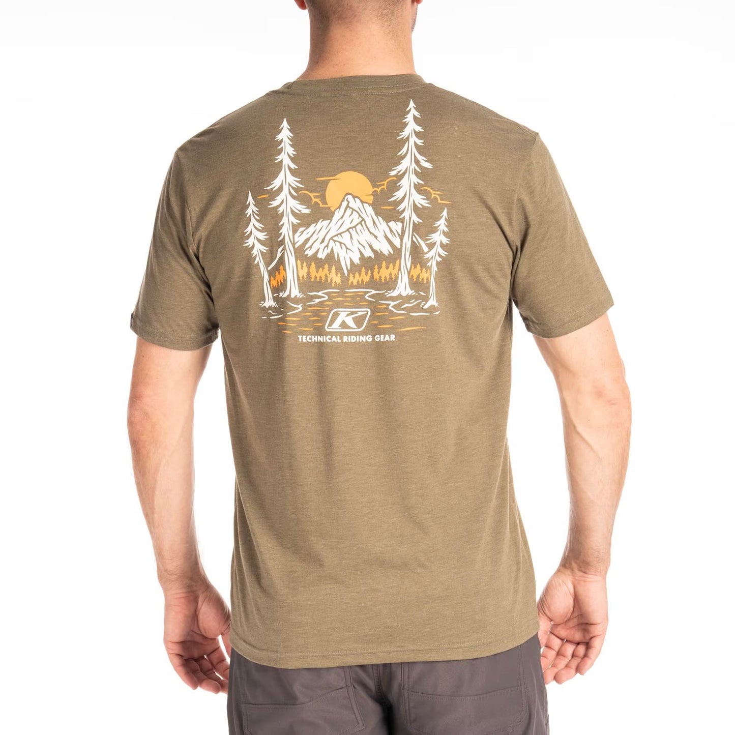 KLIM Hawley Tri-blend Tee - Military Green Frost - Russet Orange