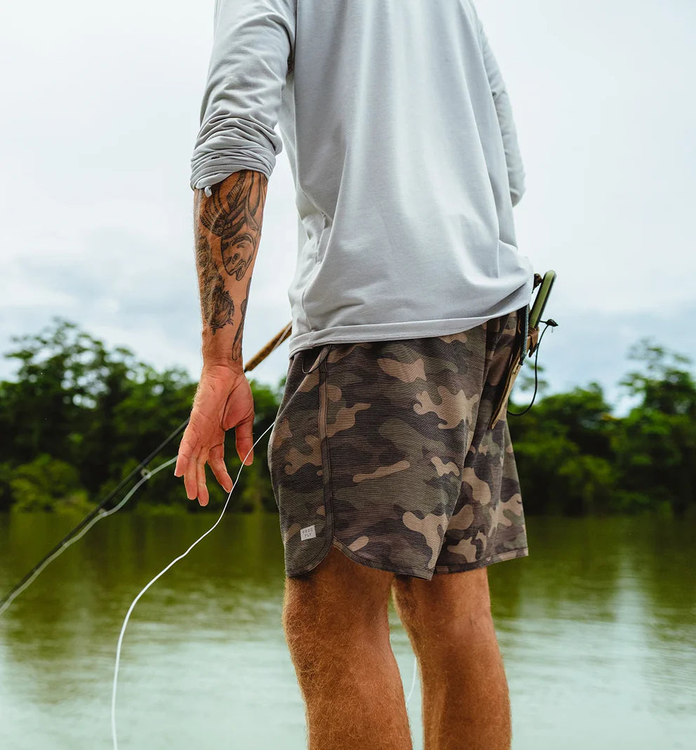 Free Fly Men's Reverb Short 7" - Woodland Camo