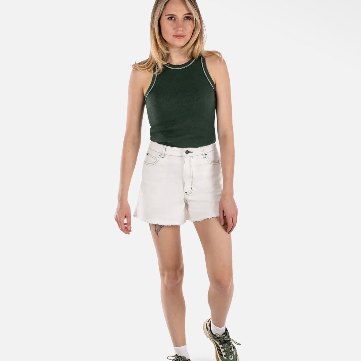 Jetty Iris Micro Rib Tank - Green