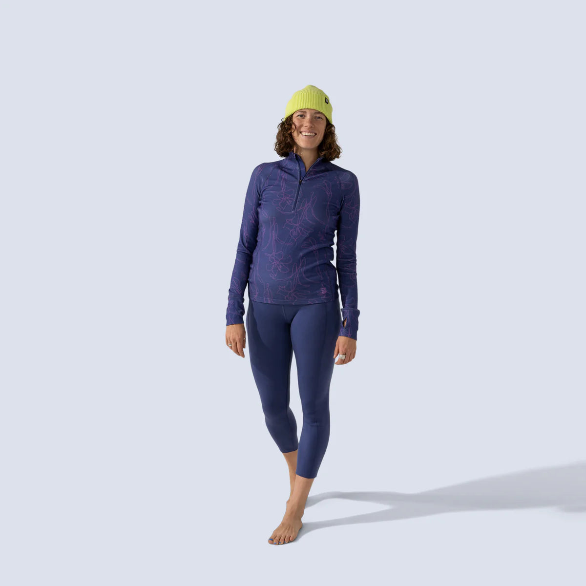 Wild Rye Bassett Half Zip in Storm Contour ￼