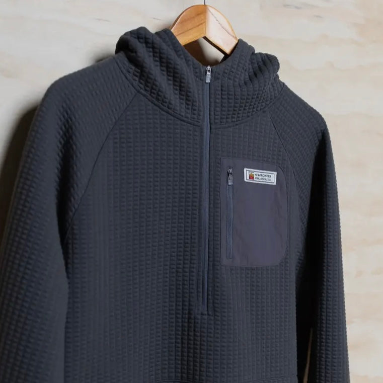 New Frontier Men's Waffle Tech Hoodie in Carbon