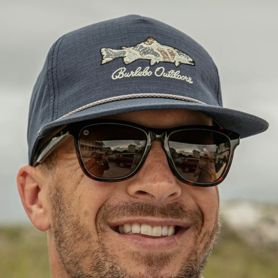 Burlebo Cap - Navy Camo Fish