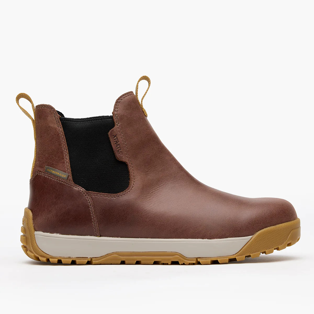 XTRATUF Men's Waterproof Leather Ankle Deck Boot in Earth Brown