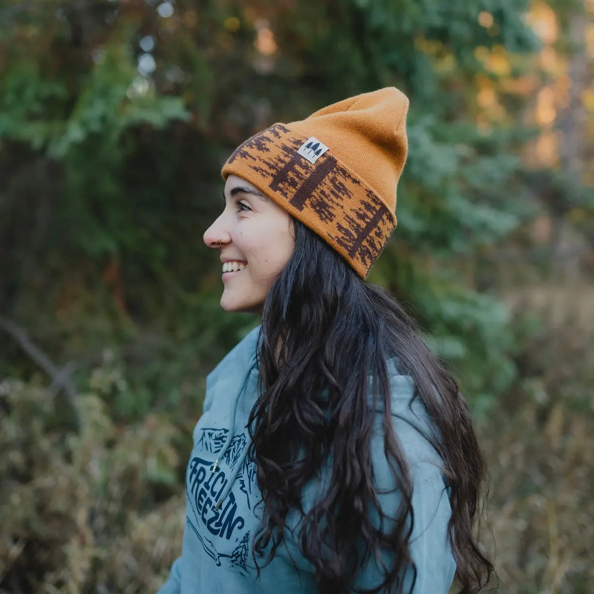 The Montana Scene Woodland Foldover Beanie