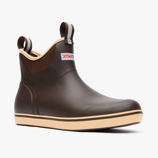 XTRATUF Men's Ankle Deck Boot in Chocolate Tan