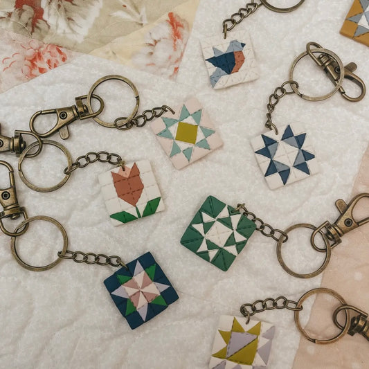 Quilted Style Keychains