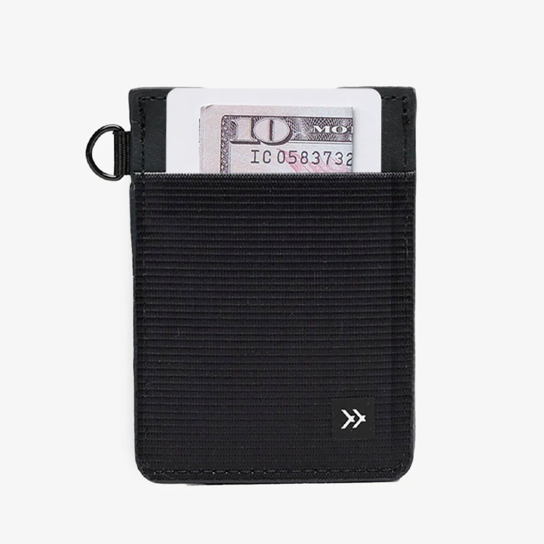 Thread Vertical Leather Wallet