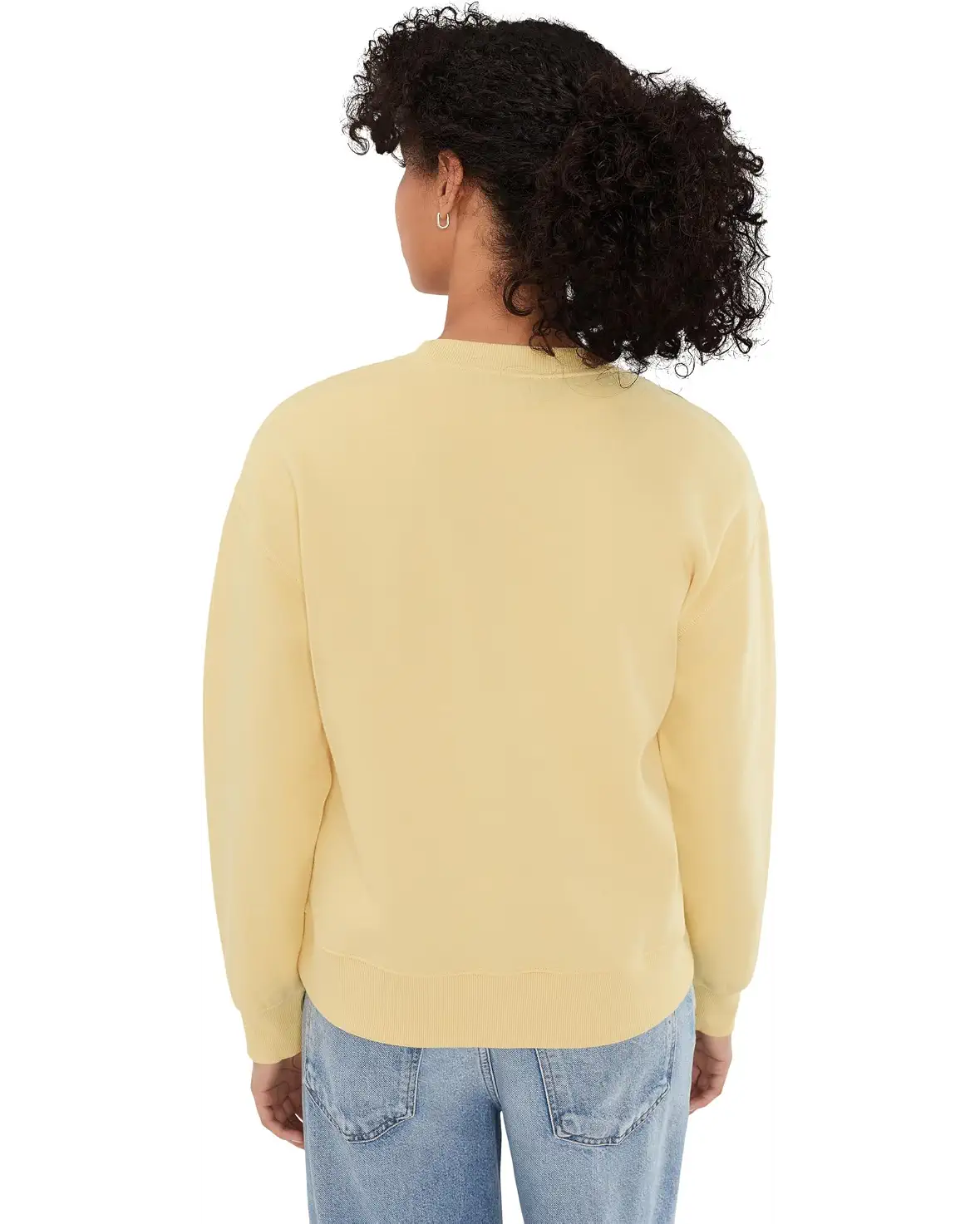 L.L. Bean Mountain Classic Logo Crew Sweatshirt W's Reg Straw Painted Outdoor Tradition