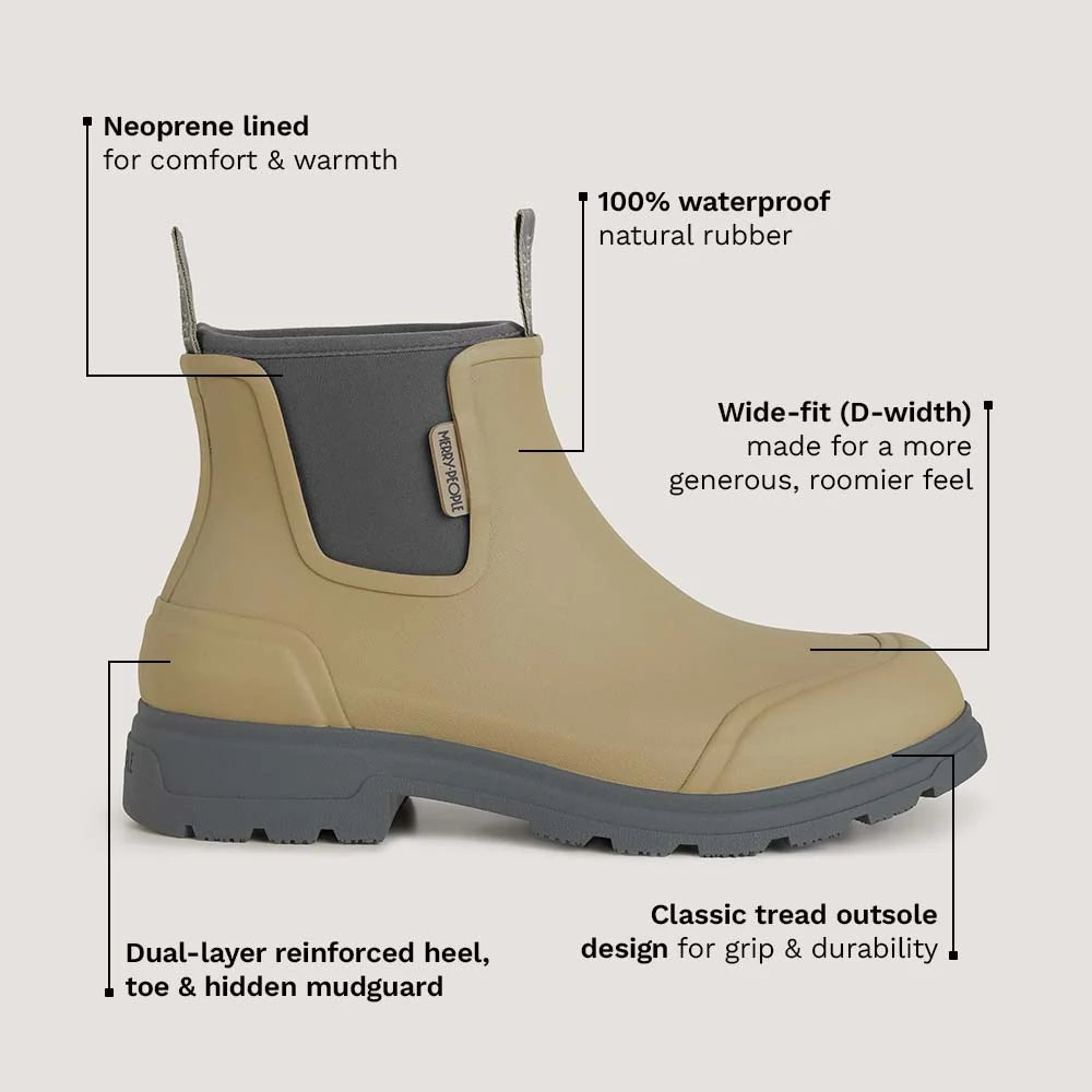 Merry People Oberon Wide Gumboot in Stone