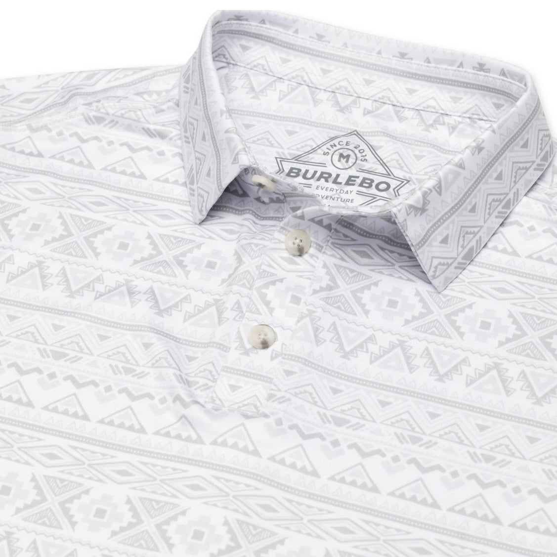 Burlebo Performance Polo in Grey Aztec