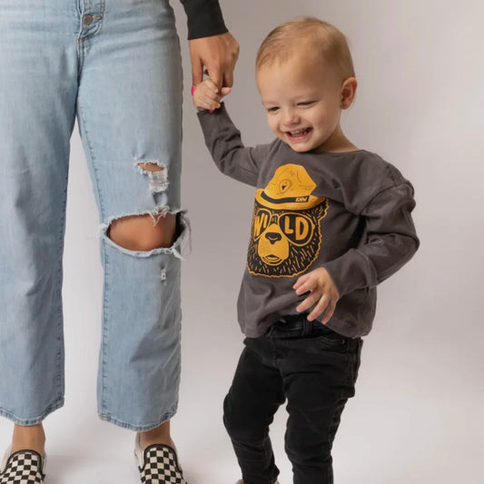 Keep Nature Wild Wildbear Toddler Long Sleeve - Coal