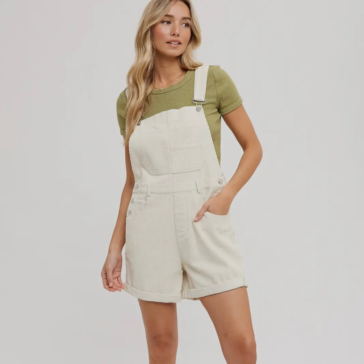 Bluivy Corduroy Short Overalls