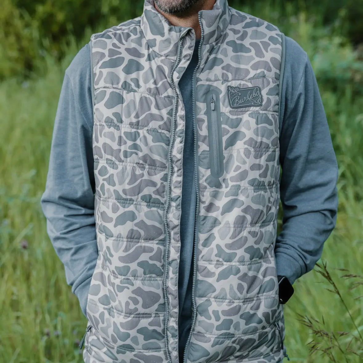 Burlebo Puffer Vest - Classic Deer Camo