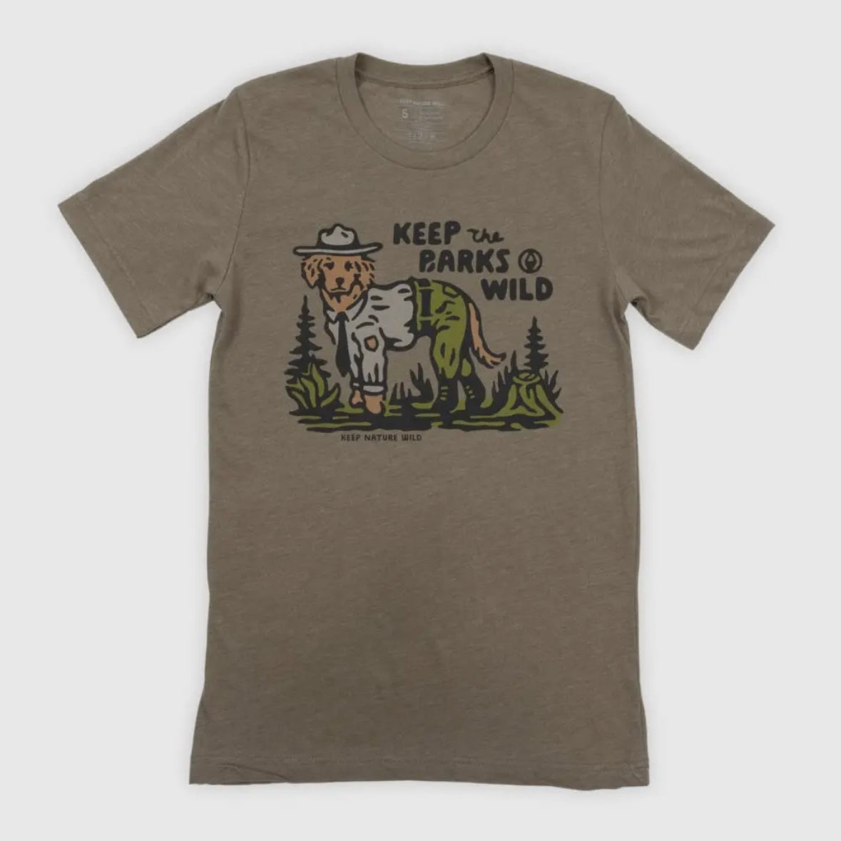 Keep Nature Wild Keep the Barks Wild Unisex Tee - Olive