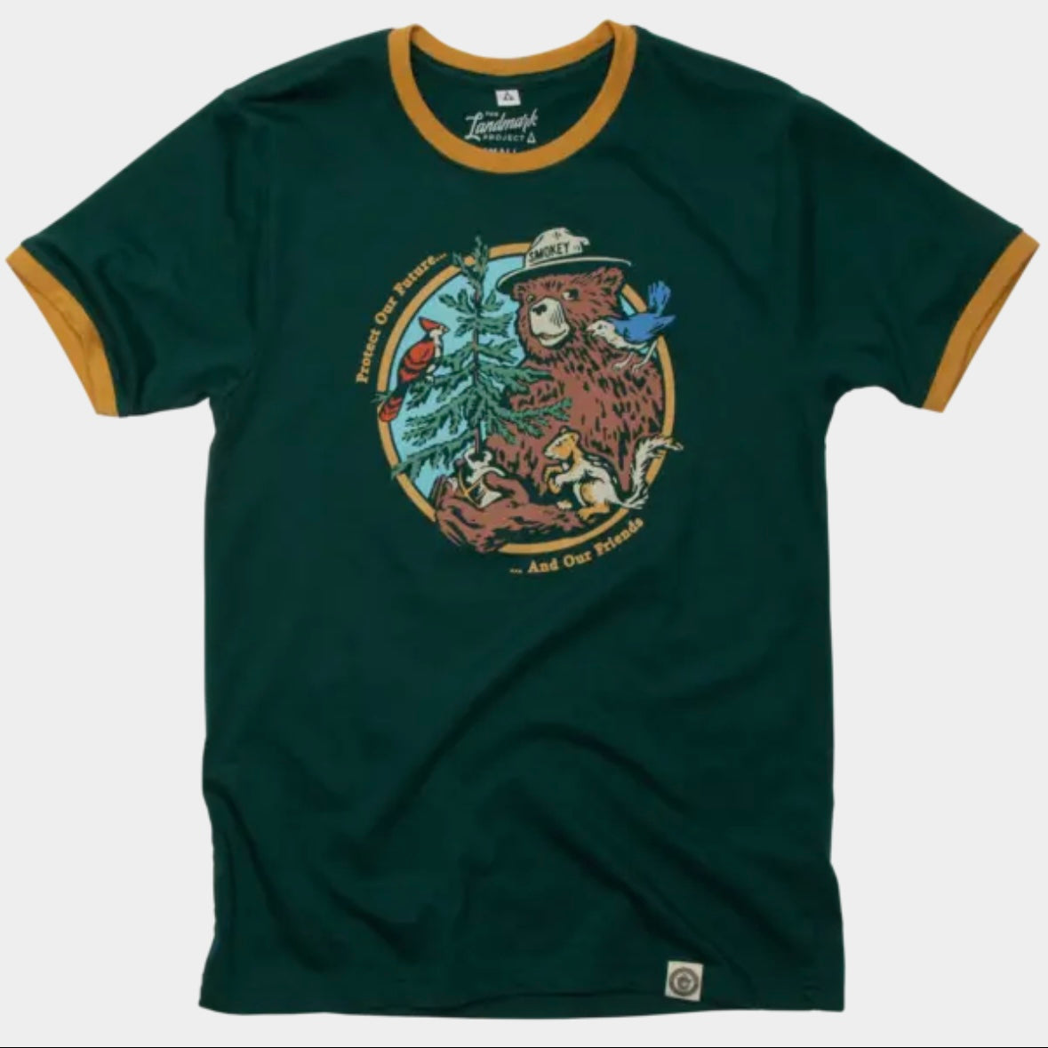 The Landmark Project Smokey's Friends Ringer Tee Glacier Blue/Redwood