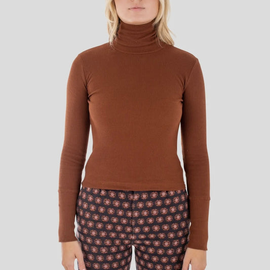 Jetty Ridley Rib Scrunch Neck - Patina