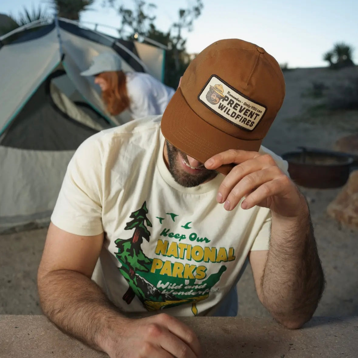 The Landmark Project Smokey Camo 5-Panel Trucker Hat