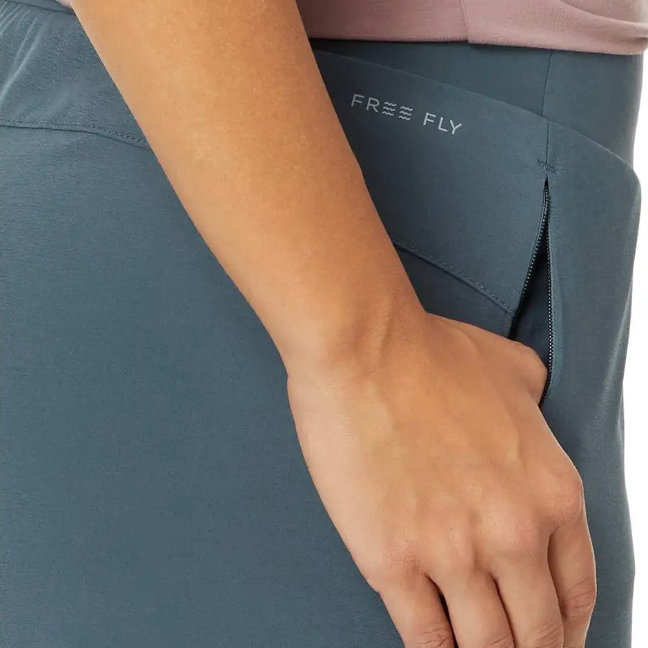 Free Fly Women's Bamboo-Lined Active Breeze Short 5" - Blue Dusk II