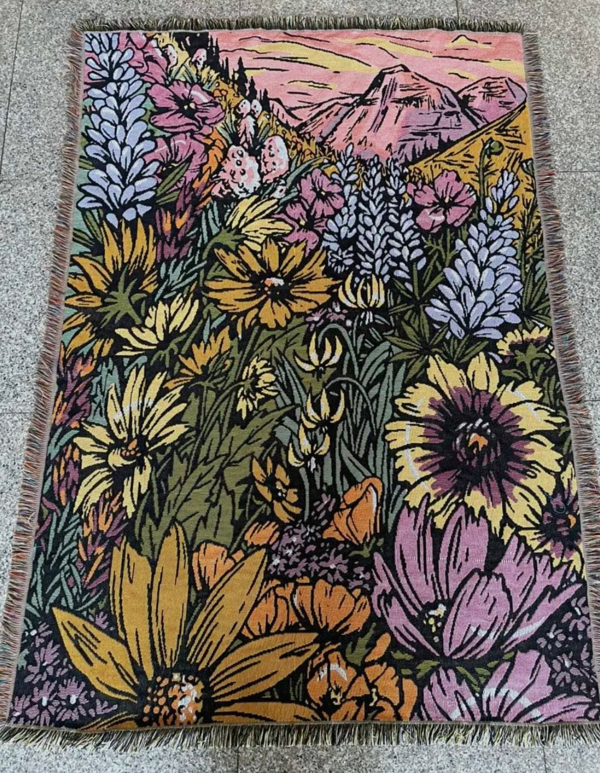 Knit Blanket - Flower Meadow