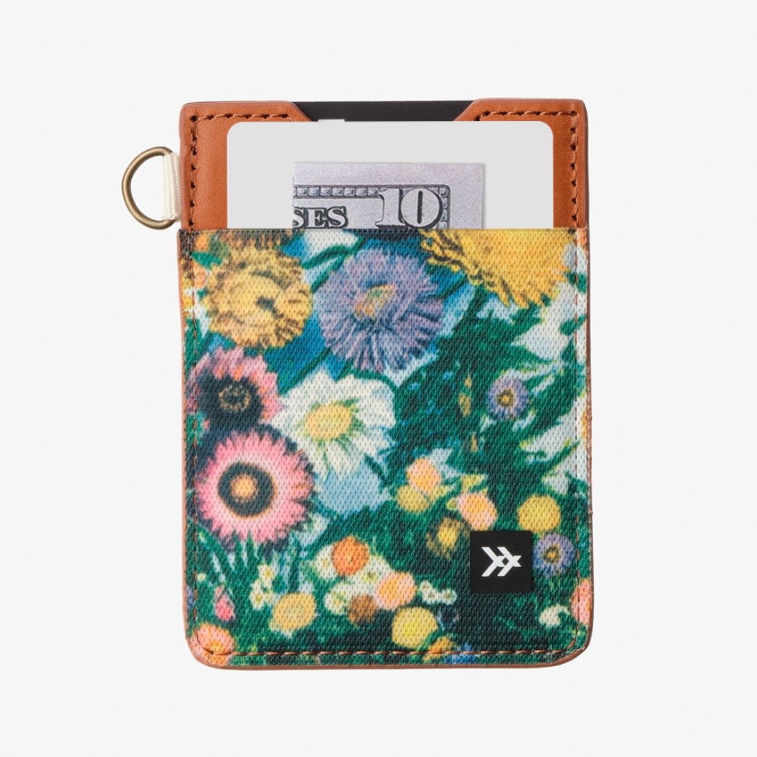 Thread Vertical Leather Wallet