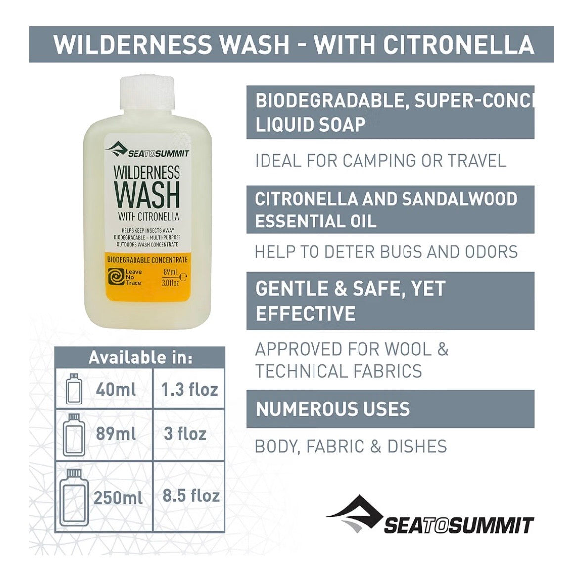Sea to Summit Citronella Wilderness Wash 3floz