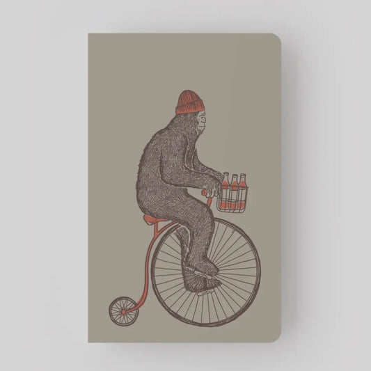 Sasquatch Bike Letterpress Notebook