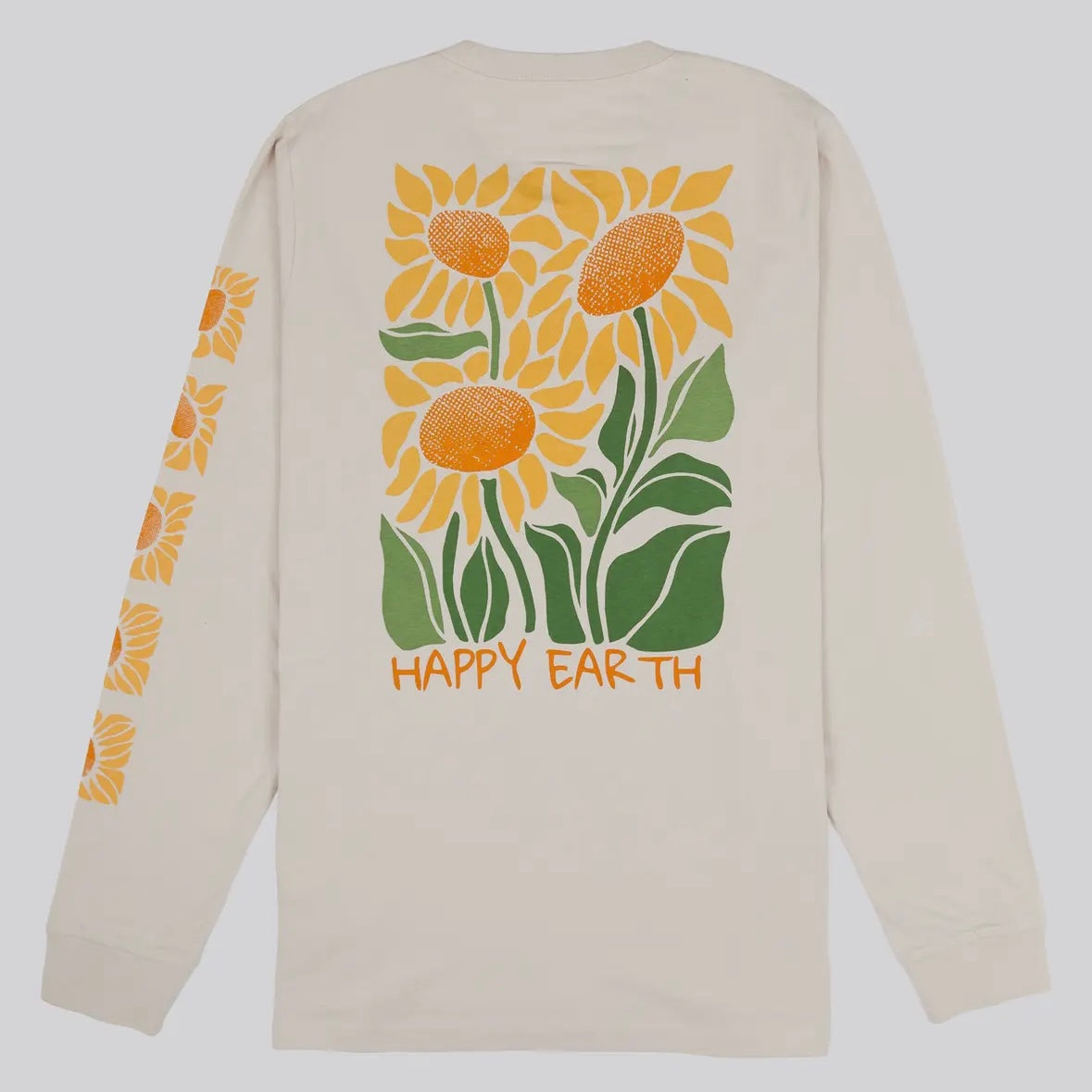 Happy Earth Sunflowers Long Sleeve Tee