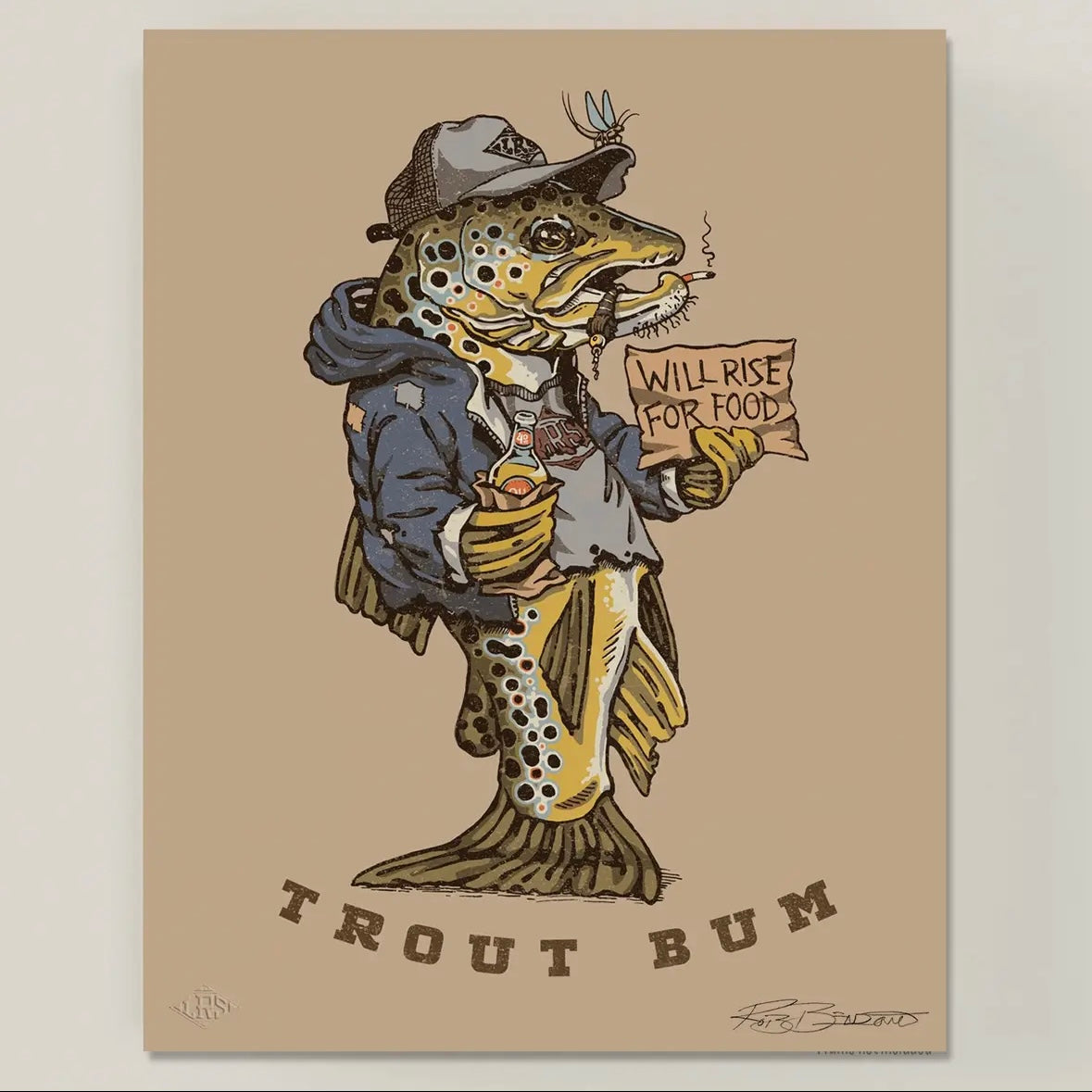 Lakes Rivers Streams Trout Bum Print