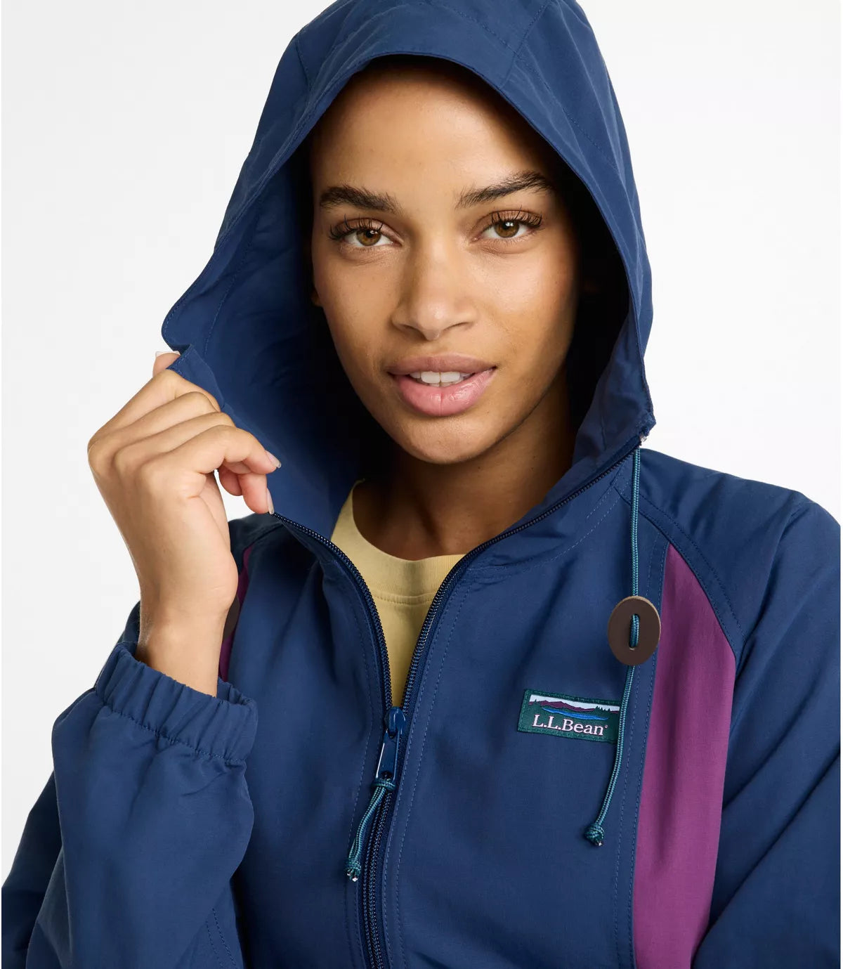 L.L. Bean Mountain Classic Anorak W's Reg Mariner Blue/Wood Violet