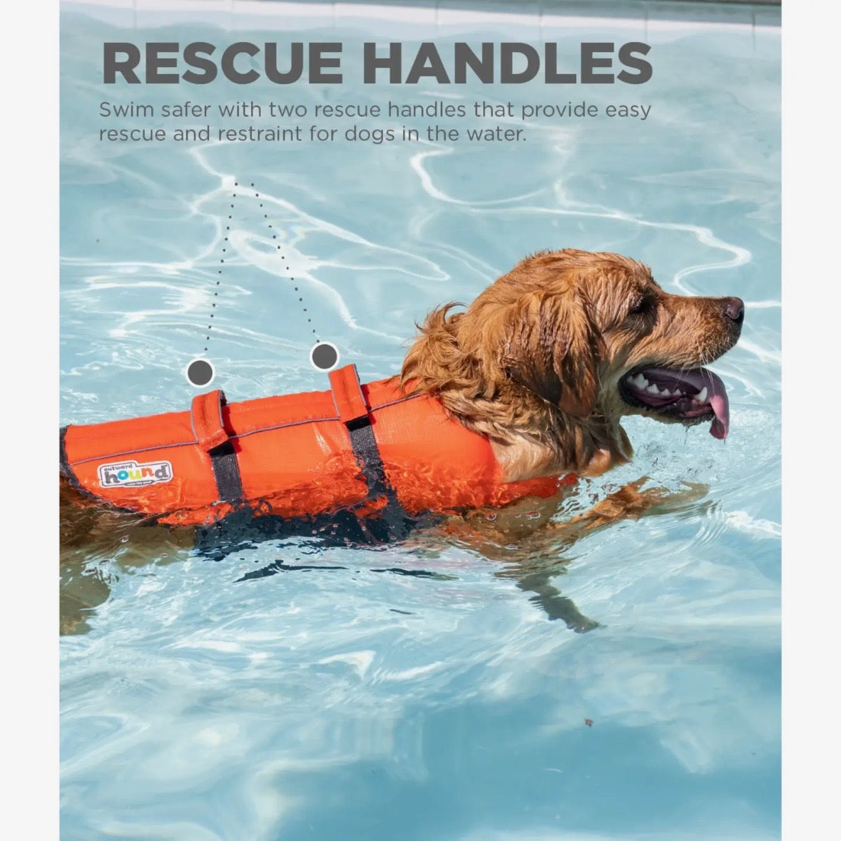 Outward Hound Granby Splash Orange Dog Life Jacket