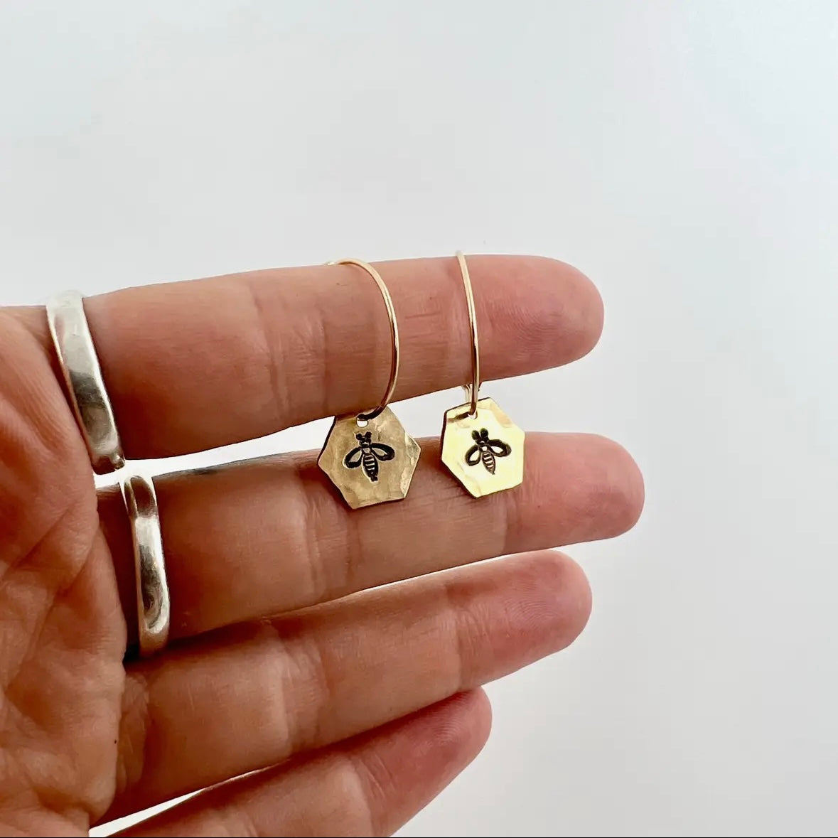 Fluff Hardware Hive Earrings - Gold